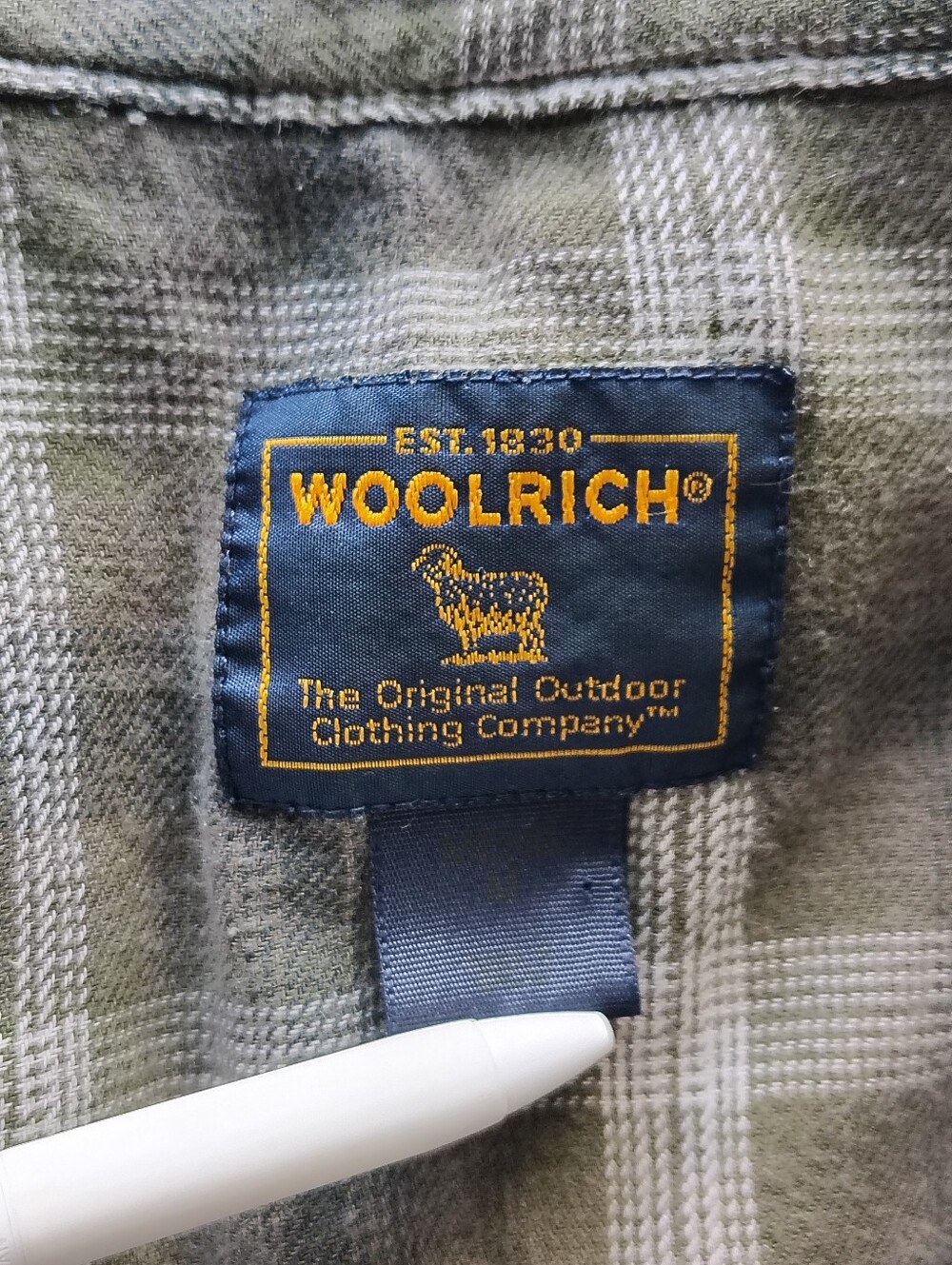 Woolrich Cotton Utility Flannel Lined Shirt Jacket Grey Shacket Chore Farm - Picture 3 of 6